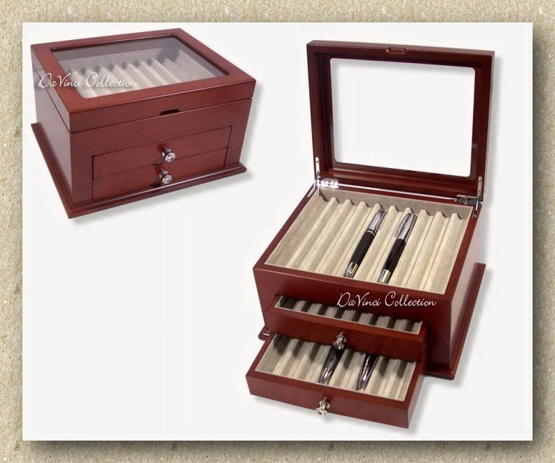 Set 15 penne in vari tipi di legno e porta penne - Di Bon e Centazzo
