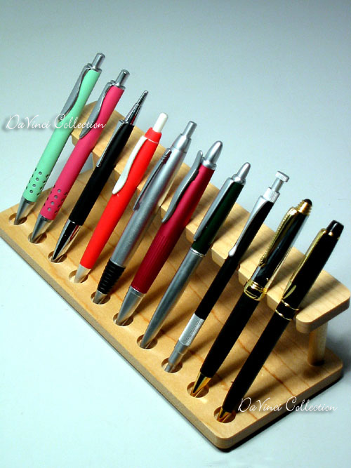 Set 15 penne in vari tipi di legno e porta penne - Di Bon e Centazzo